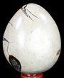 Septarian Dragon Egg Geode - Black Crystals #57422-2